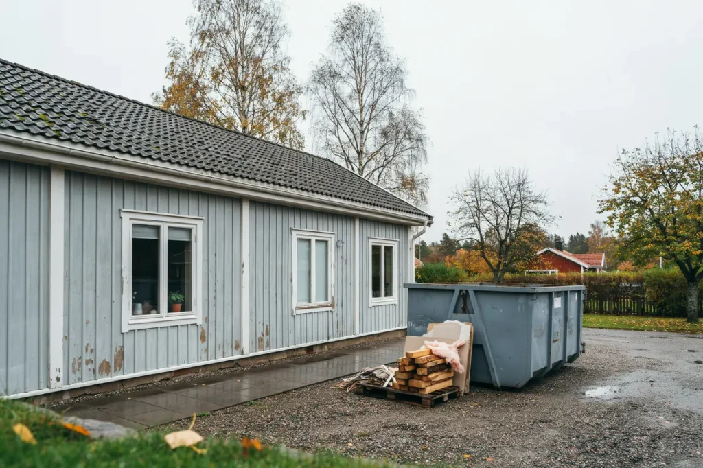 container p uppfarten vid rivning regler placering och smart avfallshantering f r villa gare